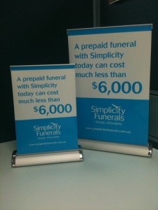 A4 and A3 desktop pull-up banners