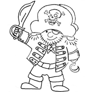 Simple Pirate Cartoon Illustration